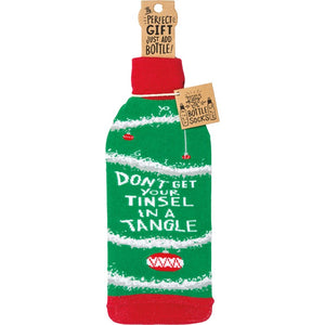 Bottle Sock - Don't Get Your Tinsel In A Tangle