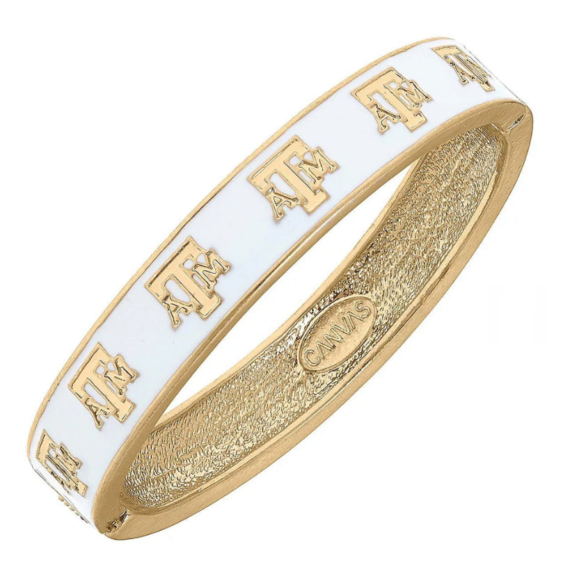 Texas A&M Aggies Enamel Logo Hinge Bangle