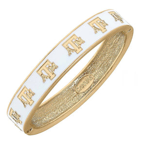 Texas A&M Aggies Enamel Logo Hinge Bangle