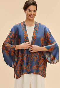 Denim Tapestry Kimono Jacket