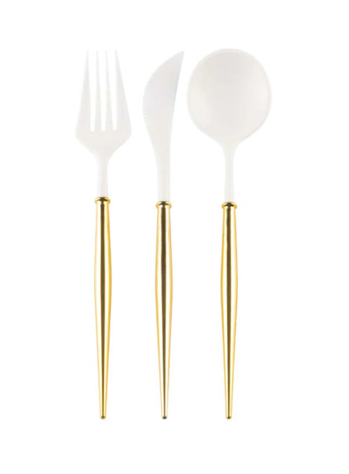 Gold Bella Assorted Plastic Cutlery/24pc, Service for 8