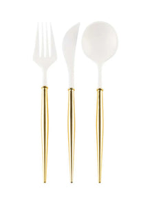 Gold Bella Assorted Plastic Cutlery/24pc, Service for 8