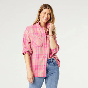 Prima Plaid Flannel Top