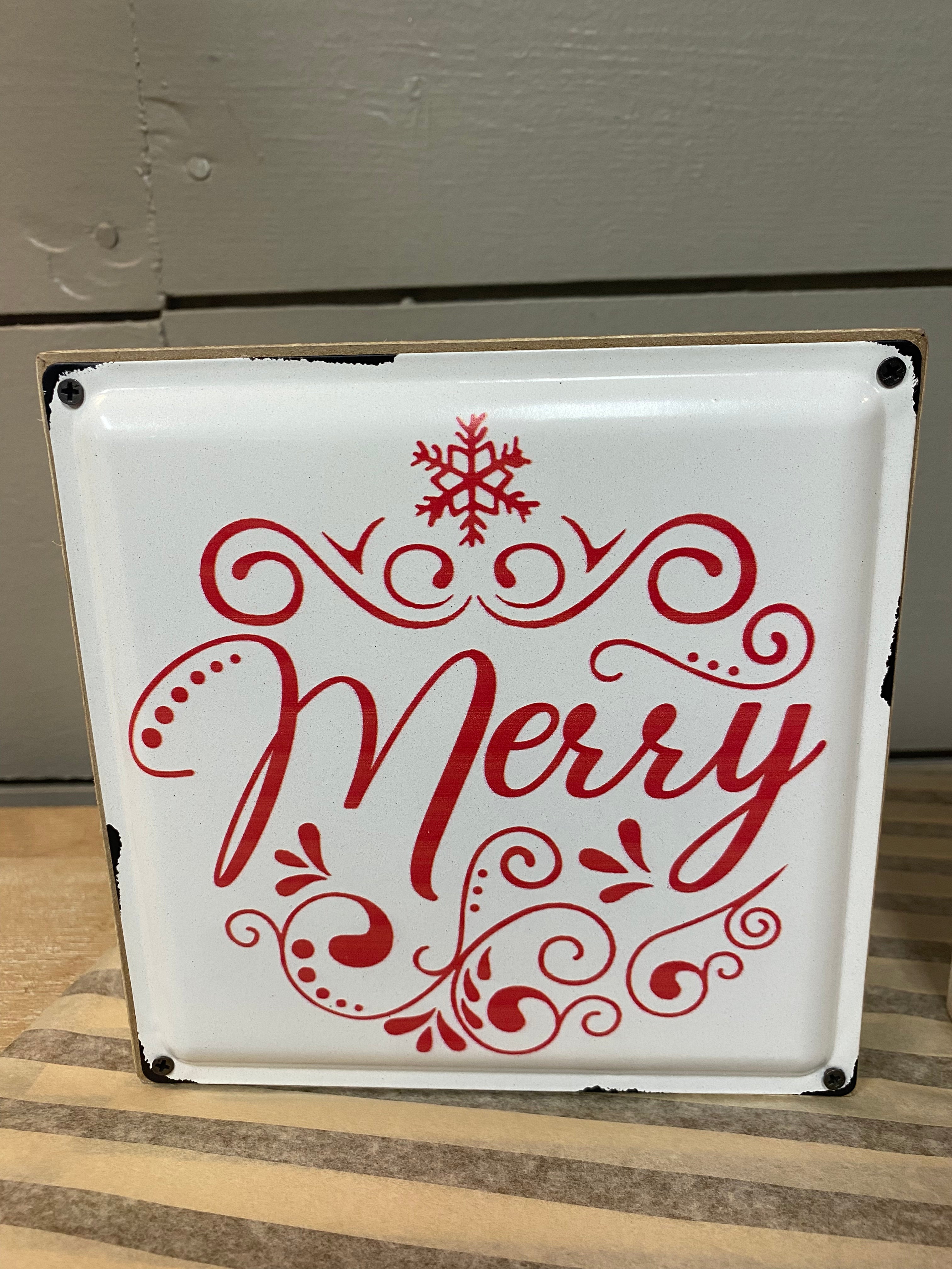 Wood Winter Whimsy Tabletop/box sign