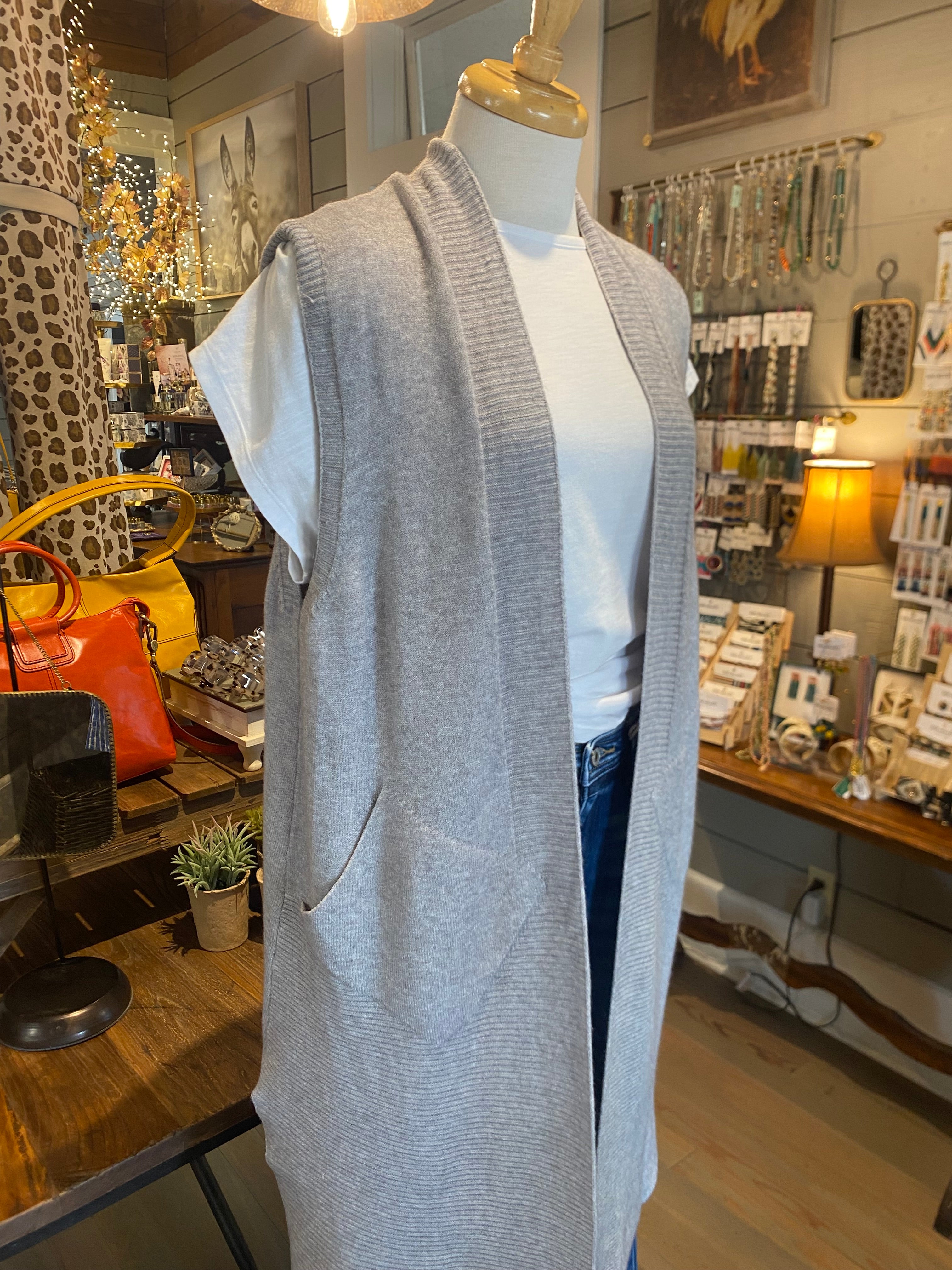 Contrast Vest with Pockets