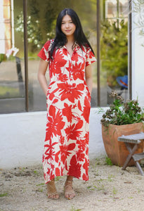 Floral Maxi Rust/Beige