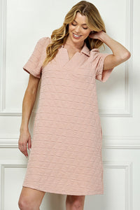 Quilted Collared Dress