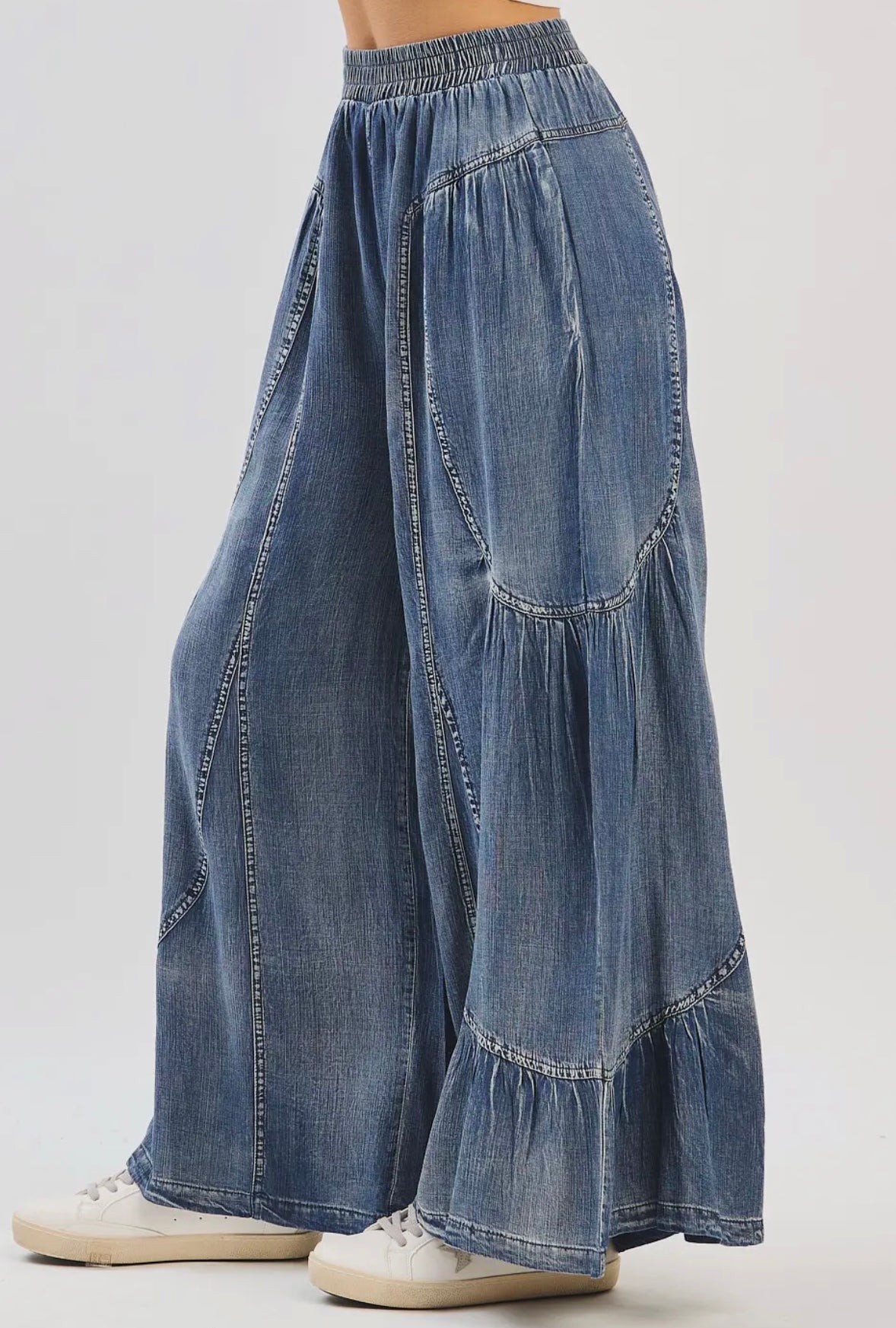 Washed Chambray Tier Detail