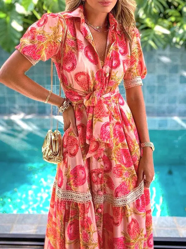 Fashionable Printed Bohemian Dress