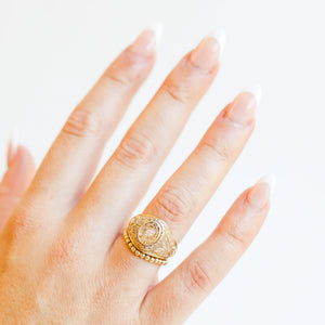 Lexi Beaded Band in Gold