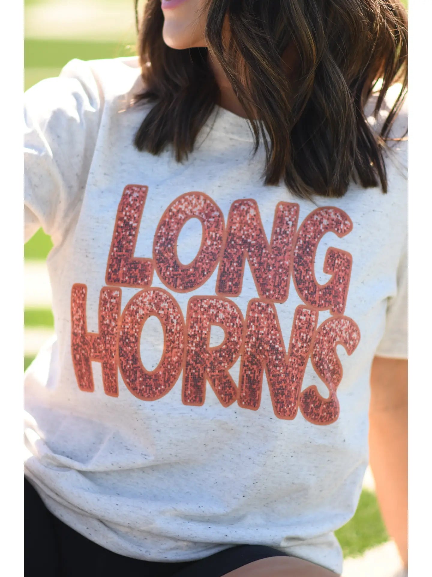 Longhorns Faux Sequins Tee