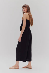 Tie Front Gauze Jumpsuit
