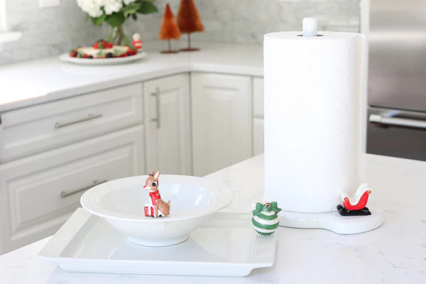 pinstripe melamine paper towel holder