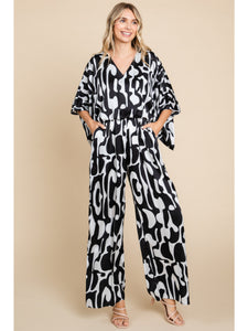 Satin Print Jumpsuit