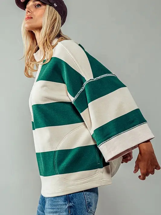 Breezy Striped Pullover Top