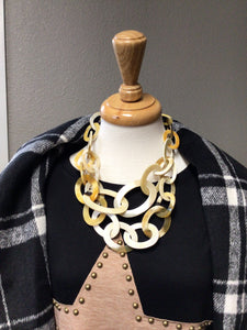 Accessory Jane Layered Chain Link Horn Necklace