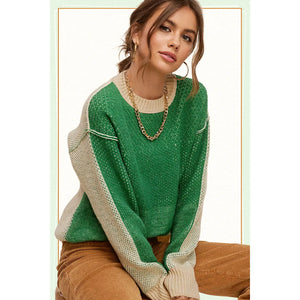 Textured Round Neck Sweater