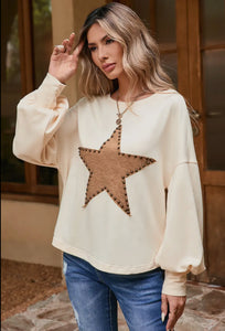 Studded Star Graphic Top