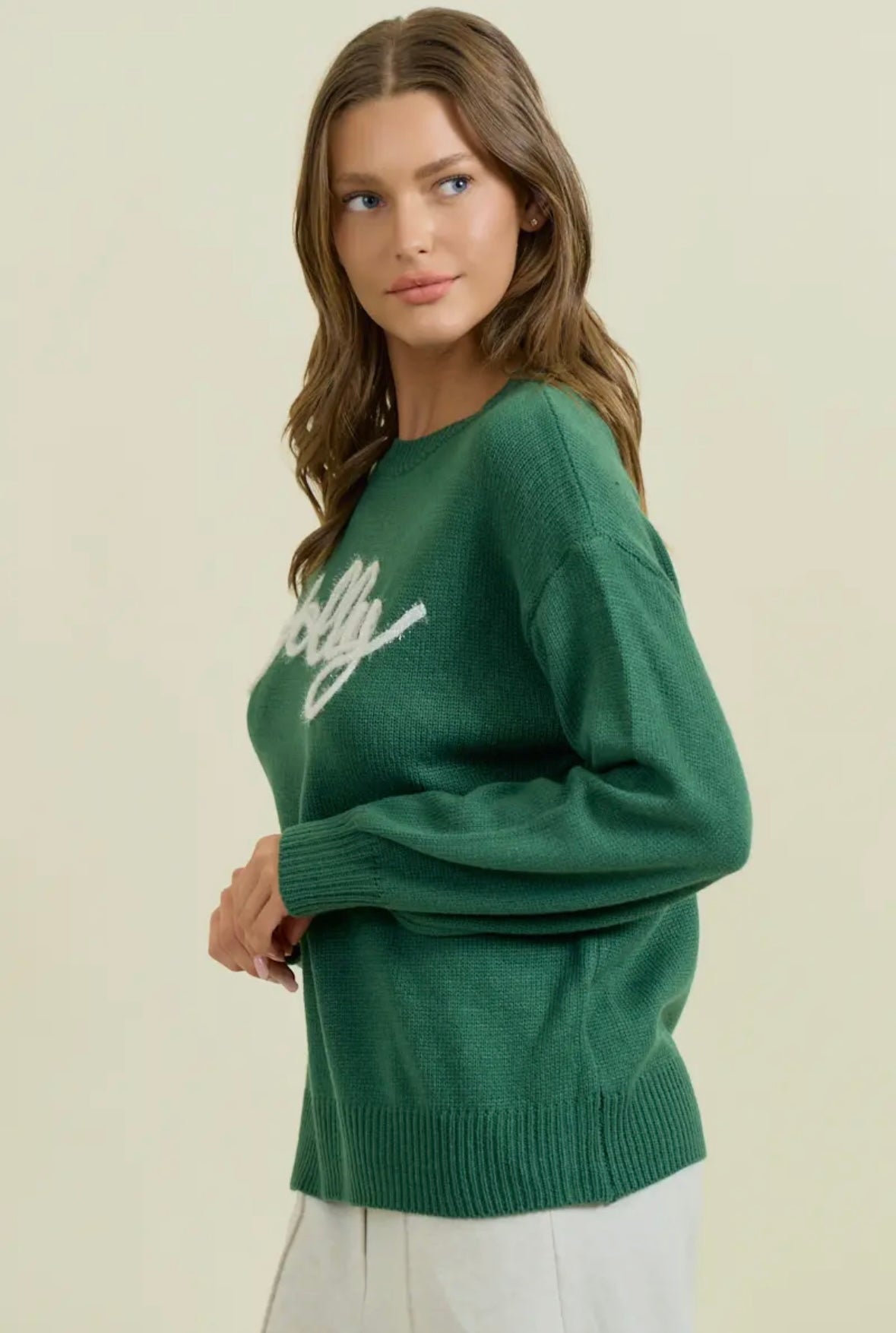 Jolly Metalic Embroidery Sweater