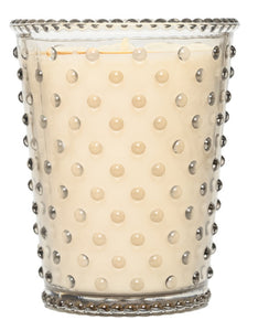 Champagne Hobnail Glass Candle