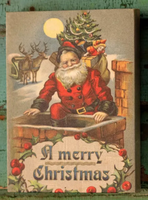 Vintage Santa Small Canvas (4 Styles)