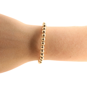 6MM Gold Beaded Bracelet