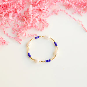 Royal Blue Pearl Poppi Bracelet