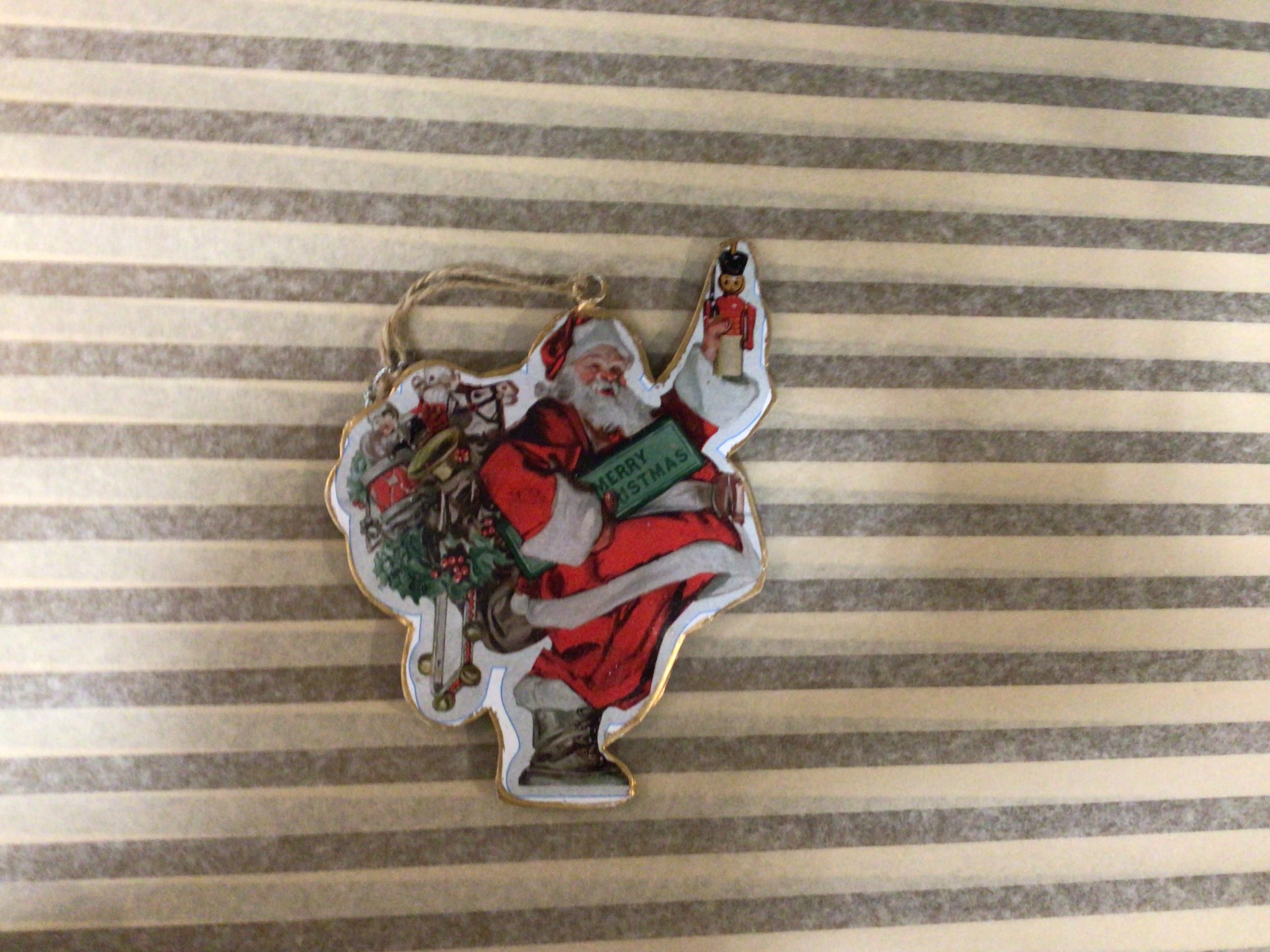 Vintage Santa ornaments