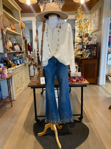 Soft Flare with Scalloped Beaded Bottom