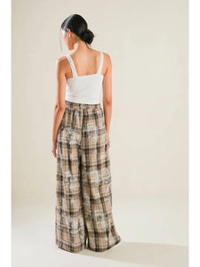 Woven Plaid Pants/Top (each piece sold separately)