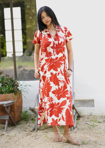 Floral Maxi Rust/Beige