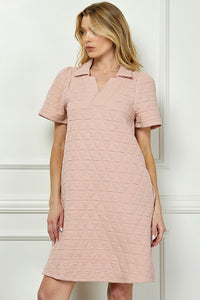 Quilted Collared Dress