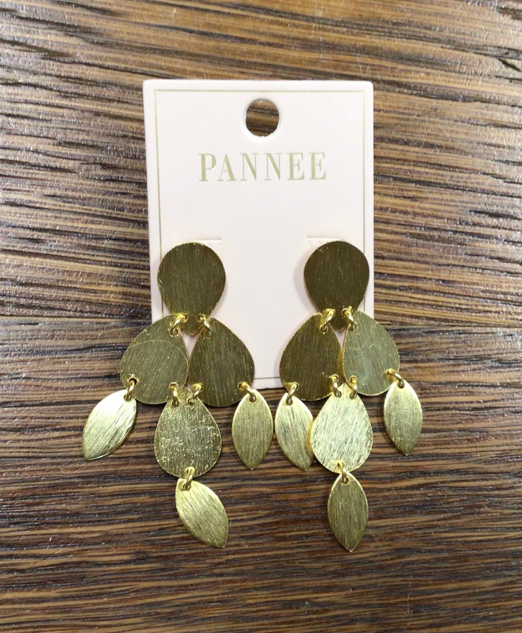 Gold Geo Drop Earrings