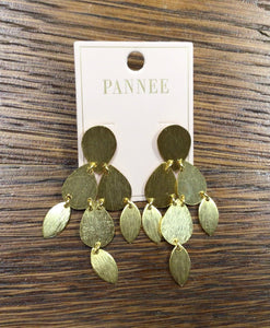 Gold Geo Drop Earrings