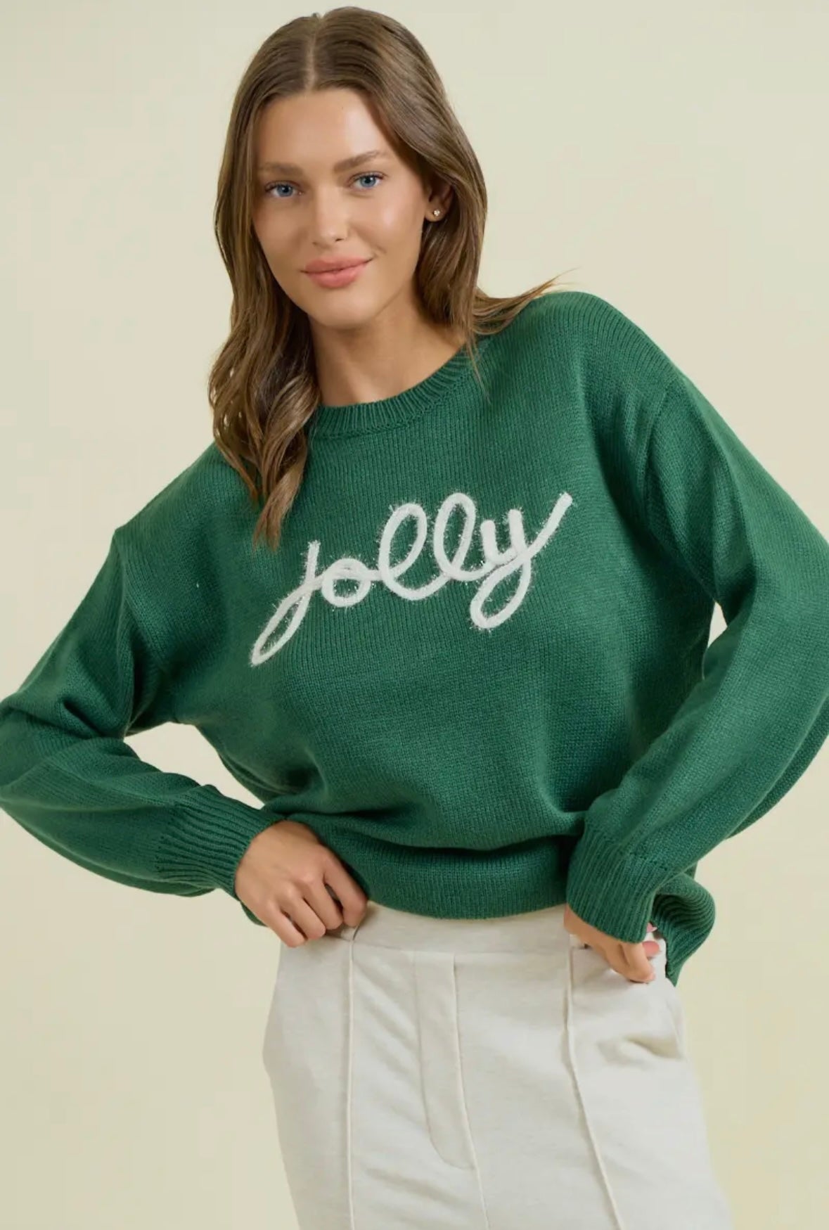 Jolly Metalic Embroidery Sweater