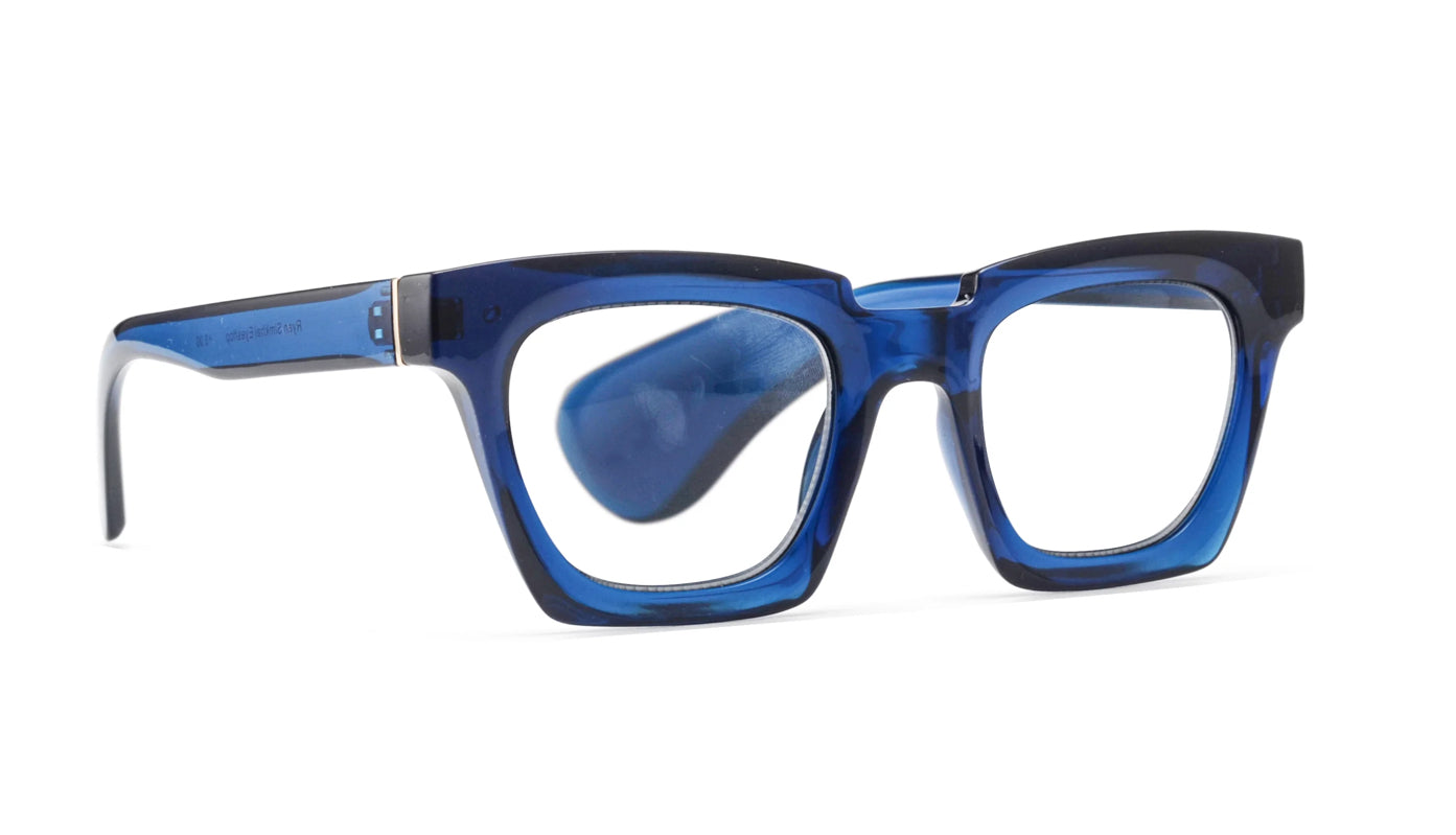 Drew Transparent Navy Blue Glasses