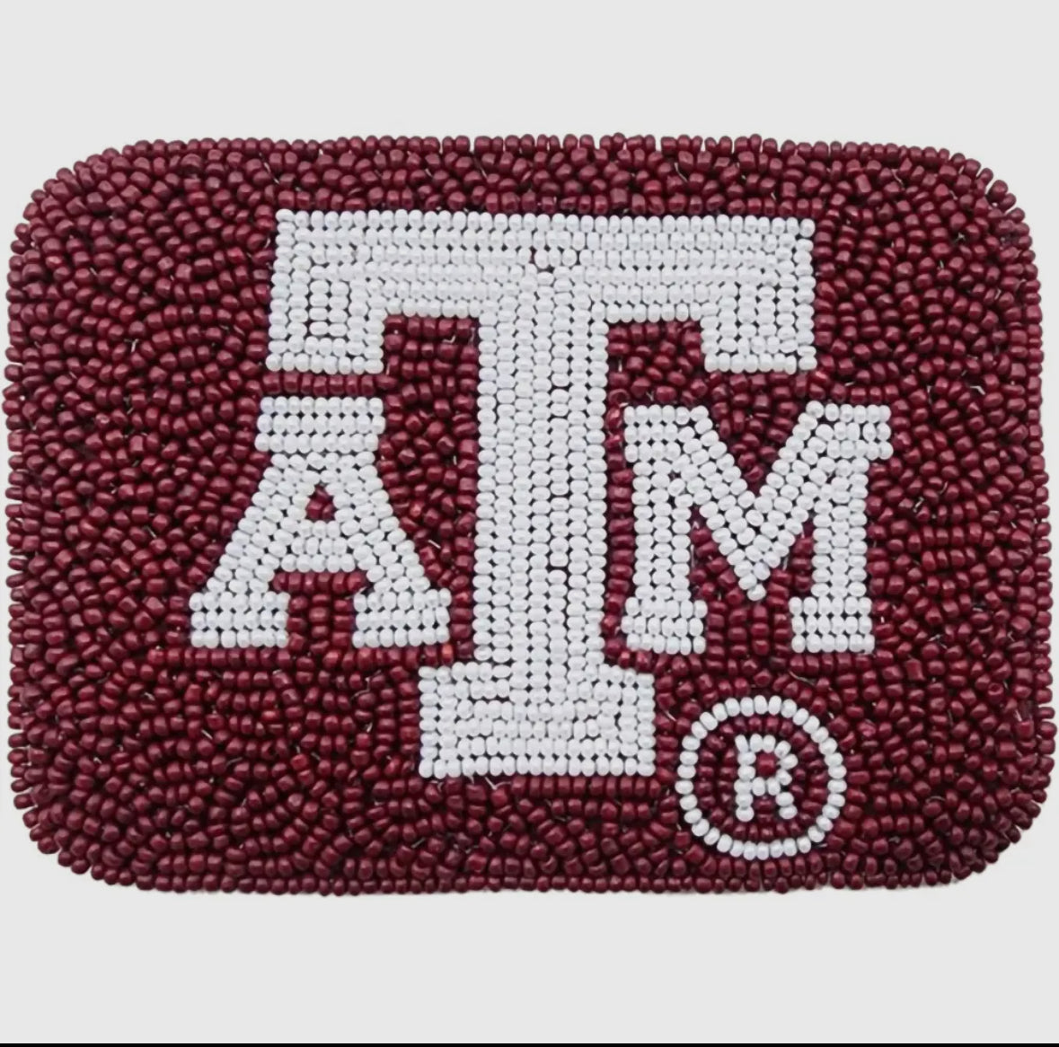 Texas A&M Beaded Card Case