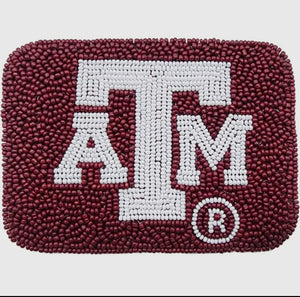 Texas A&M Beaded Card Case