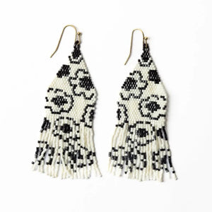 Delilah Poppies Beaded  Earrings