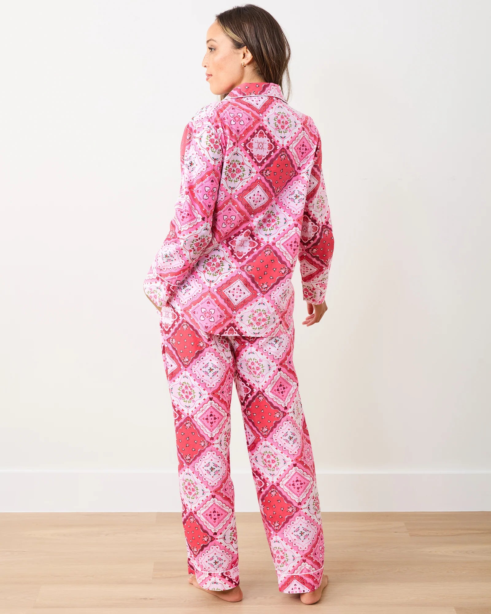 Tall Long PJ Set in Vintage Valentine (Top and Bottom sold separately)