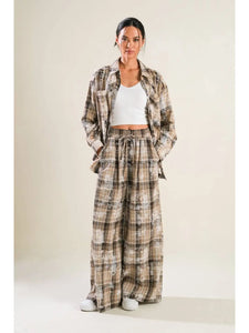 Woven Plaid Pants/Top (each piece sold separately)