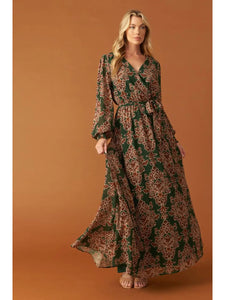 A Printed Woven Maxi Dress