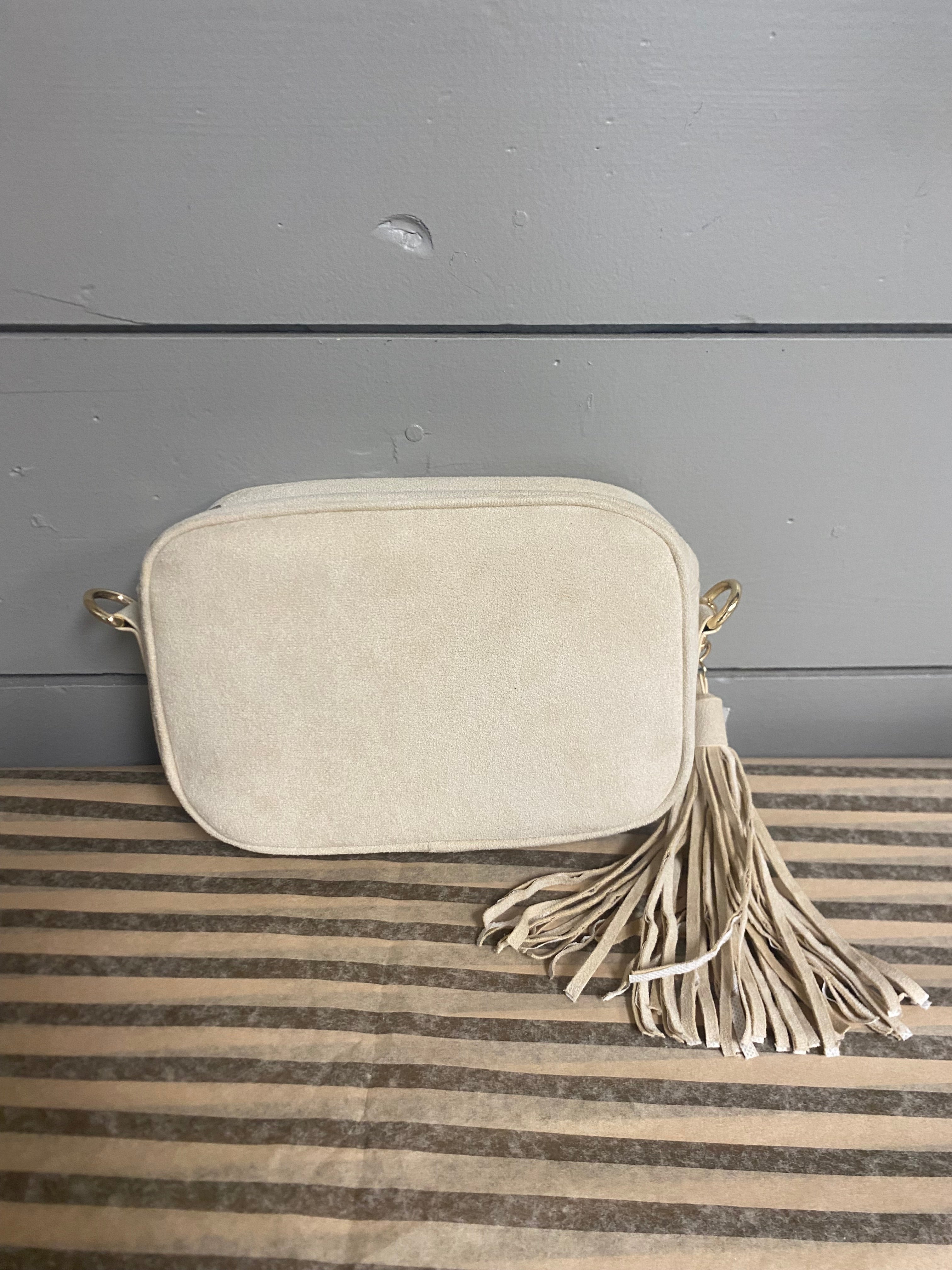 Vegan Pebble Leather Tassel Bag