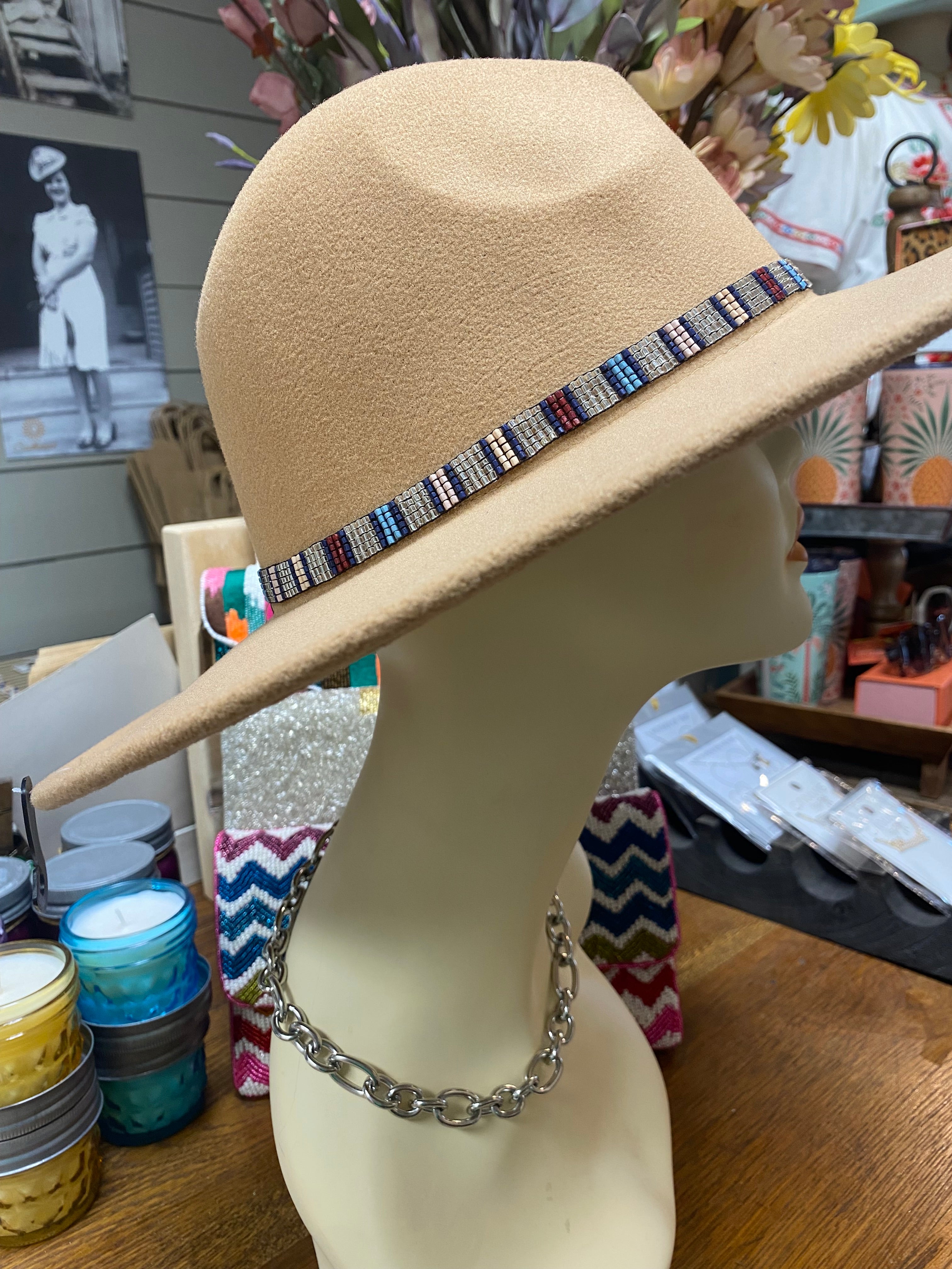 Small Beaded Stretch Hat Band