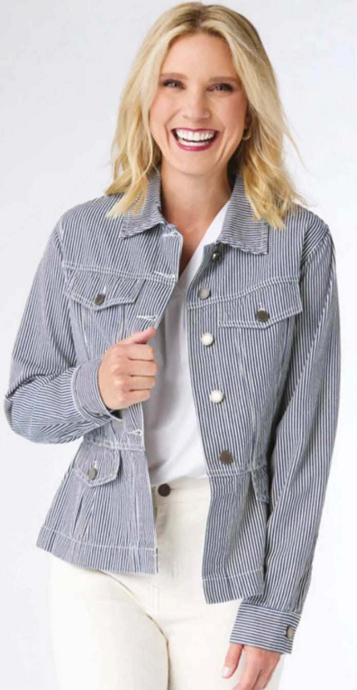 Striped Denim Jacket