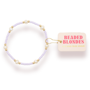 Pastel Lilac Pearl Bracelet