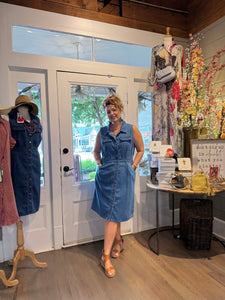 Sleeveless Denim Dress