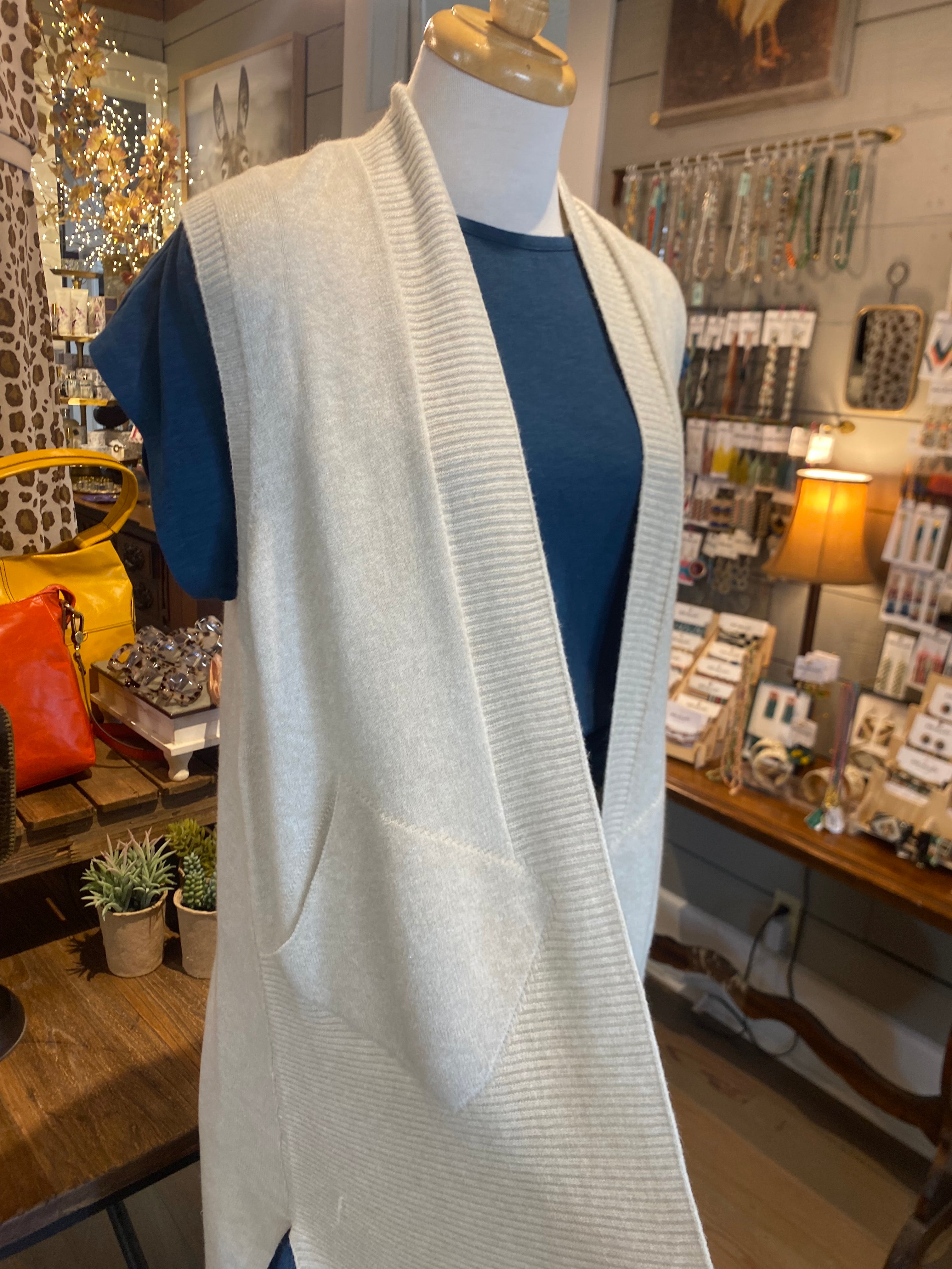 Contrast Vest with Pockets