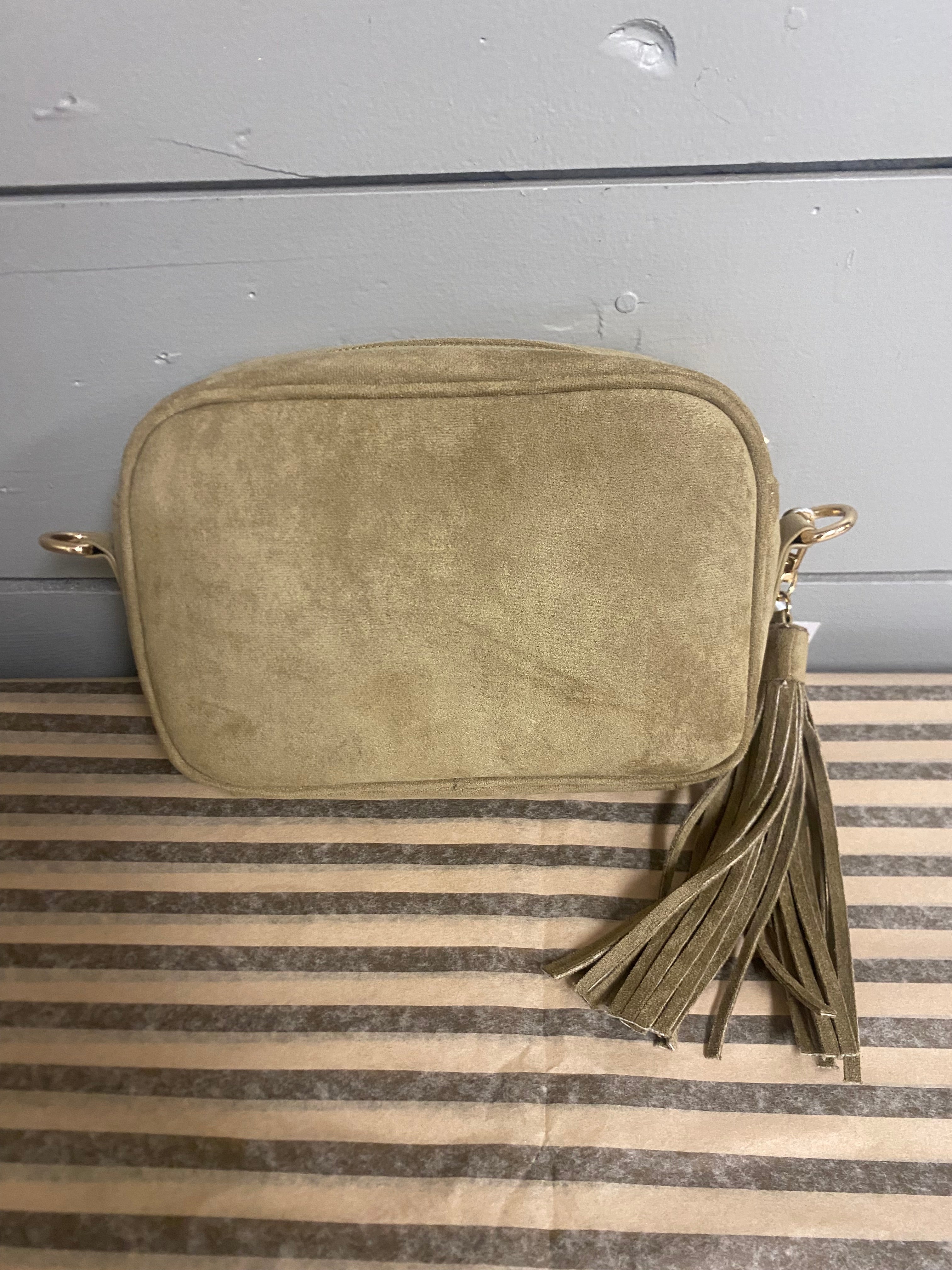 Vegan Pebble Leather Tassel Bag