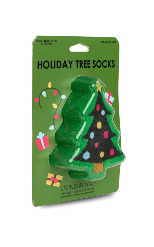 Holiday Tree 3D Crew Sock